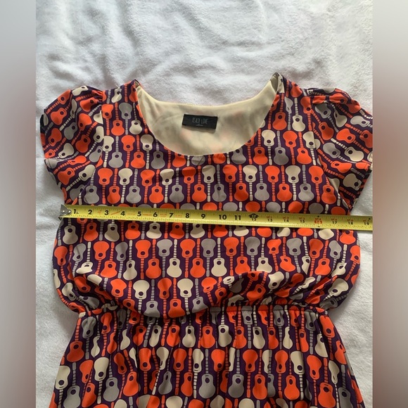 ModCloth Peach Love *Rare* Guitar Mini Dress - Picture 5 of 7